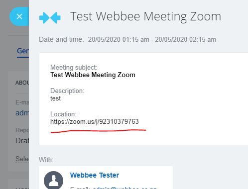 Meeting created